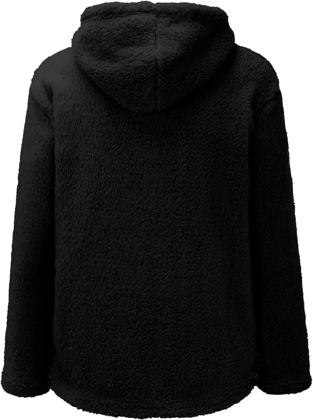Womens Fuzzy Fleece Sweatshirts Long Sleeve Fluffy Soft Fleece Jackets Sweaters Sweatshirts Hoodies Outwear Coat Warm