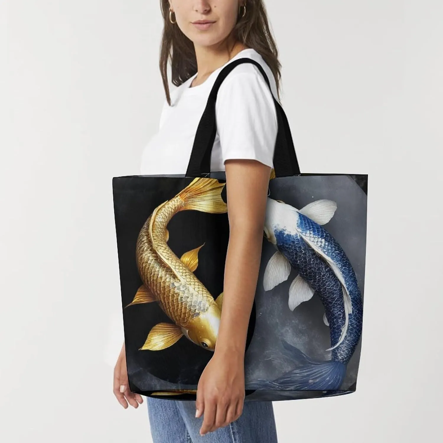 Women's Grocery Tote Bag, Multipurpose Large Shopping Shoulder Bag Reusable Storage Bags