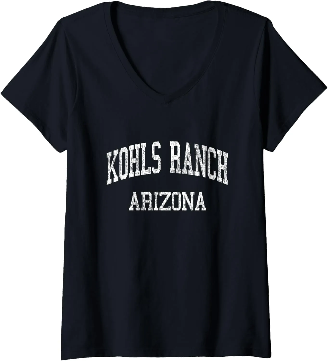 Womens Kohls Ranch Arizona AZ Vintage Athletic Sports Design V-Neck T-Shirt