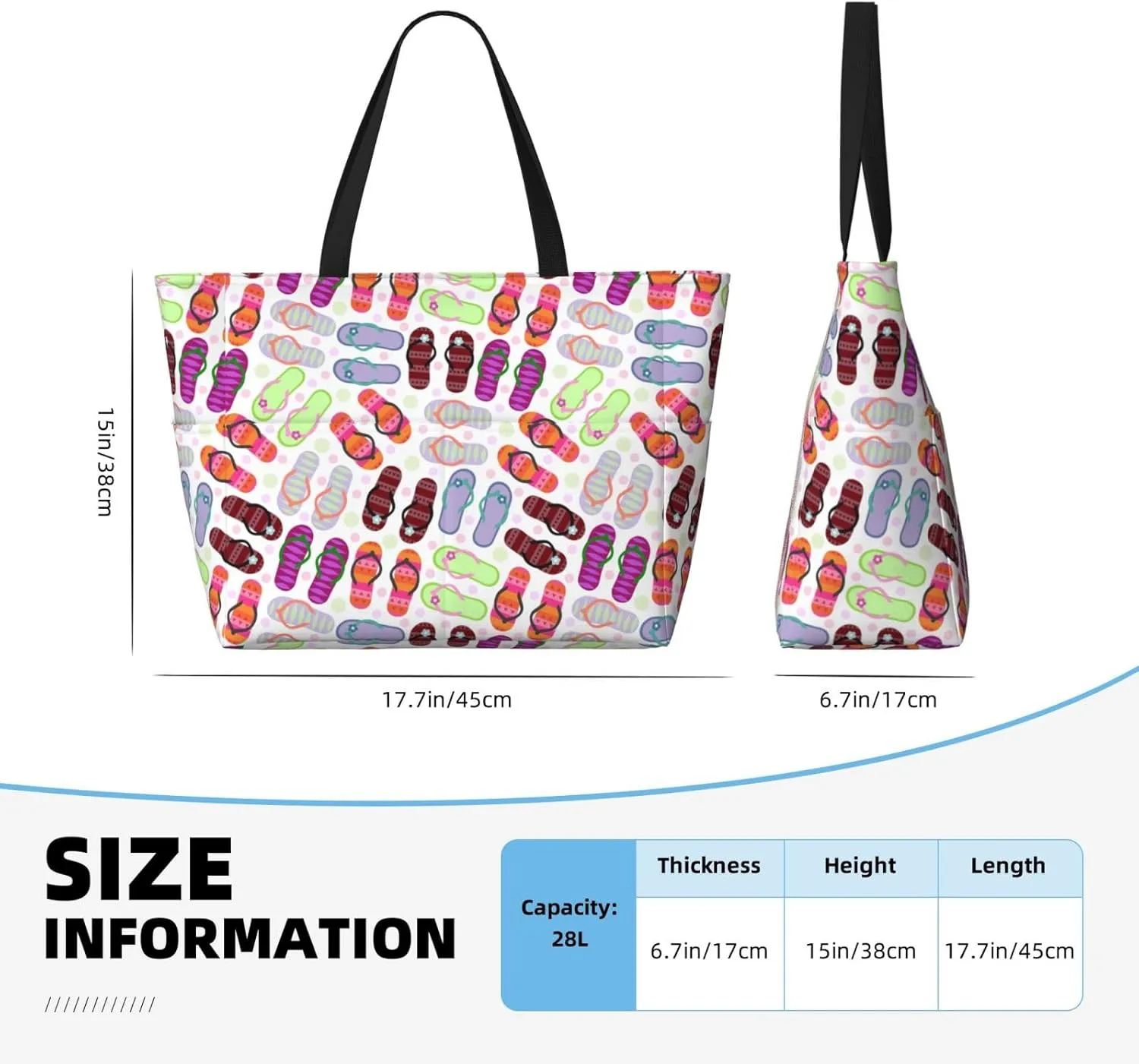 Women's Large Beach Bag Waterproof Travel Tote Bag with Pocket Sandproof Foldable Weekender Bags for Pool Vacation