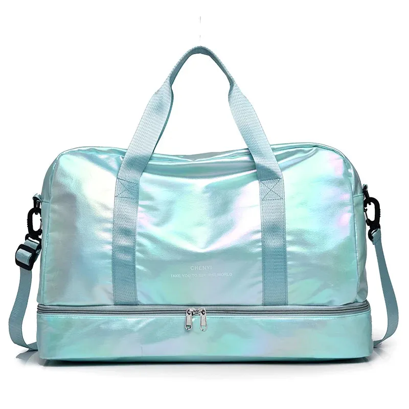 Women’s Large Capacity Travel Handbag – Dry/Wet Separation and Shoe Compartment