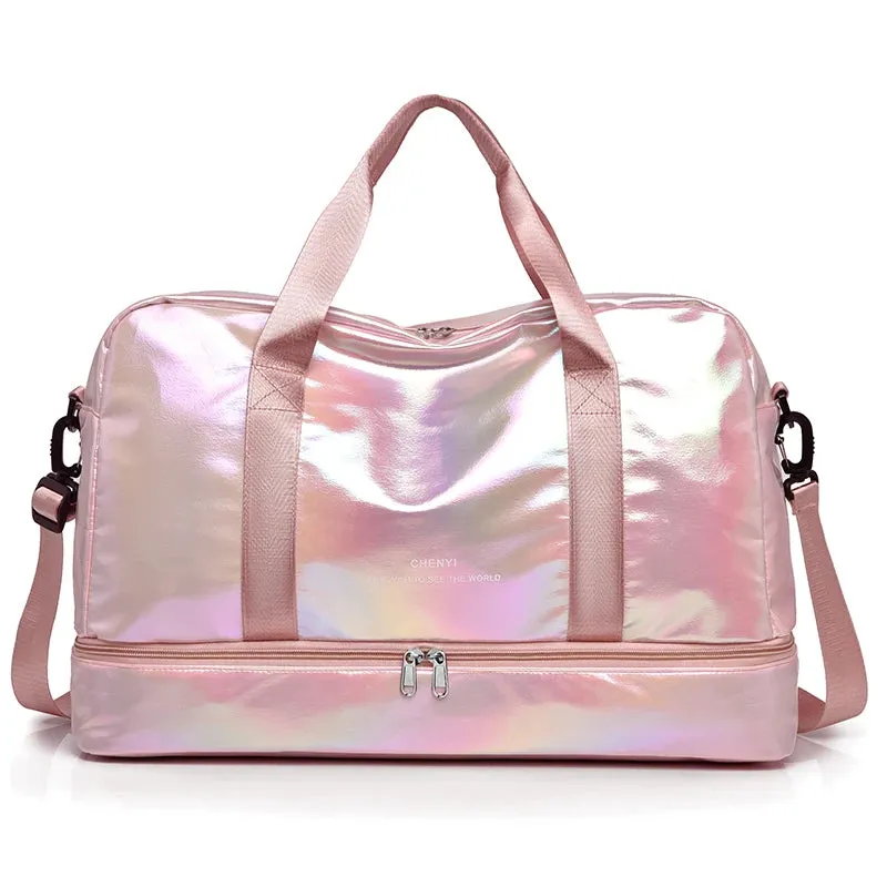 Women’s Large Capacity Travel Handbag – Dry/Wet Separation and Shoe Compartment