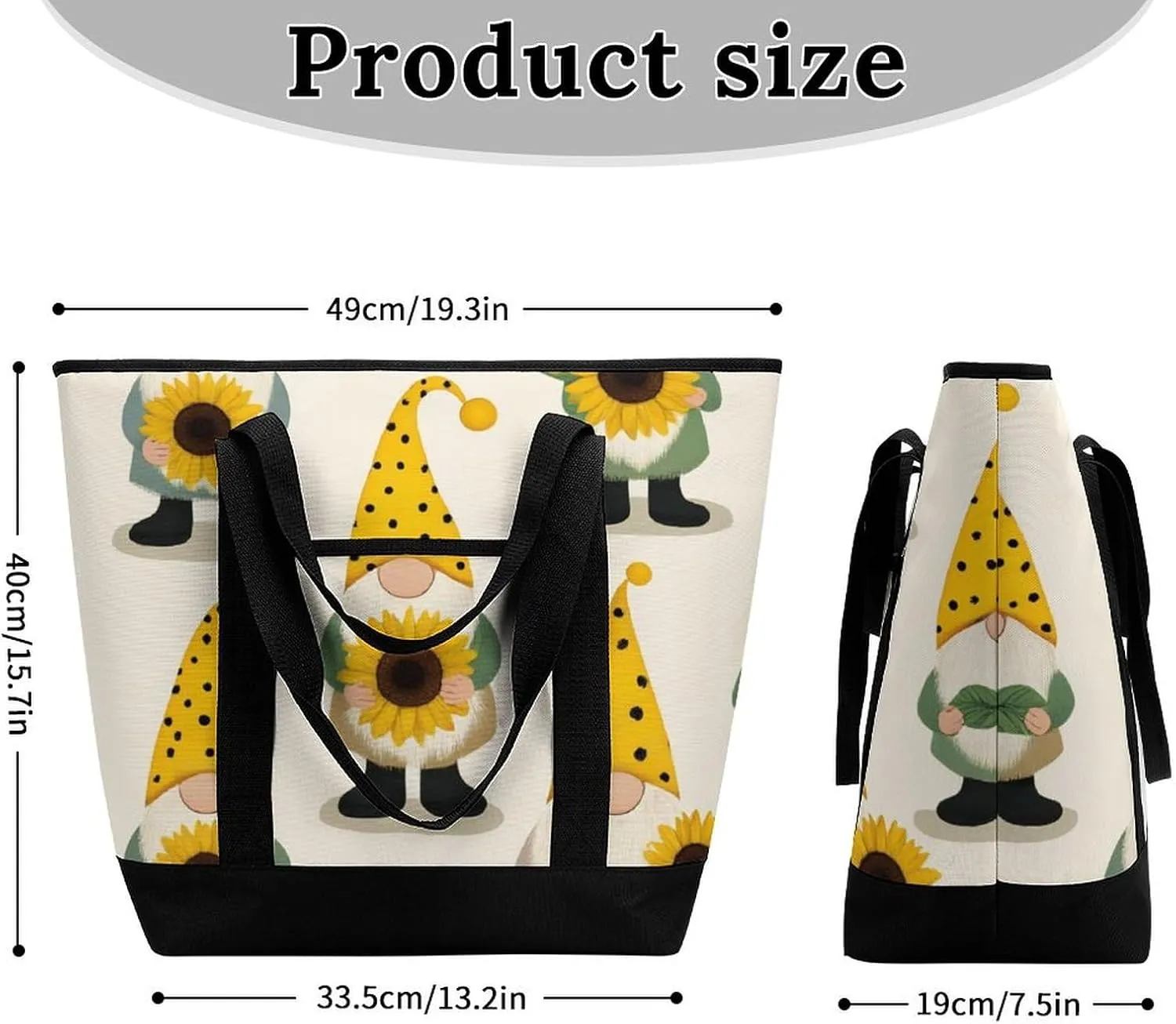 Women's Oversized Thermal Tote Bag Insulated One Shoulder Shopping Carrier