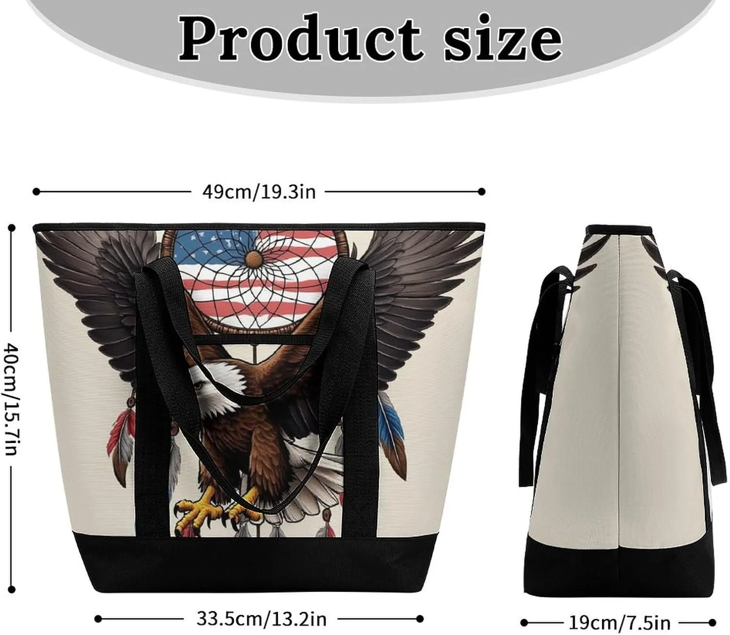 Women's Oversized Thermal Tote Bag Insulated One Shoulder Shopping Carrier