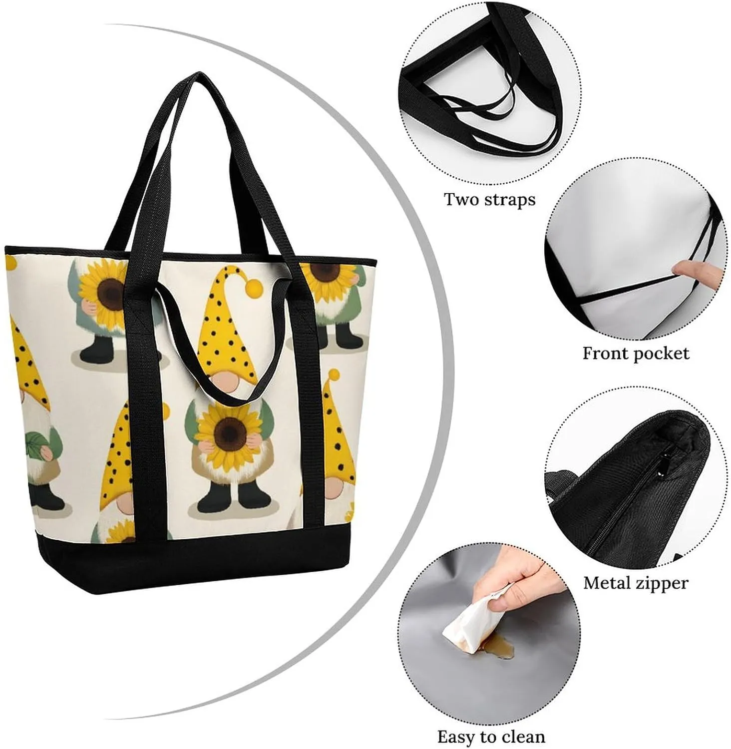 Women's Oversized Thermal Tote Bag Insulated One Shoulder Shopping Carrier