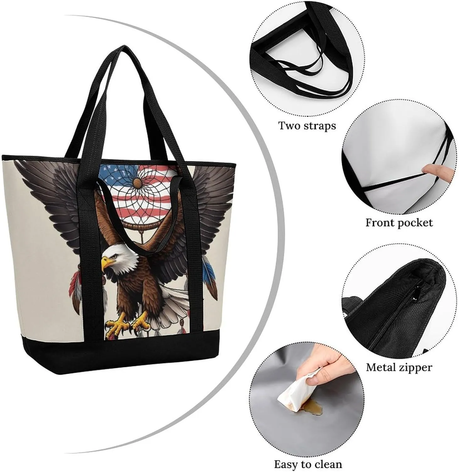 Women's Oversized Thermal Tote Bag Insulated One Shoulder Shopping Carrier