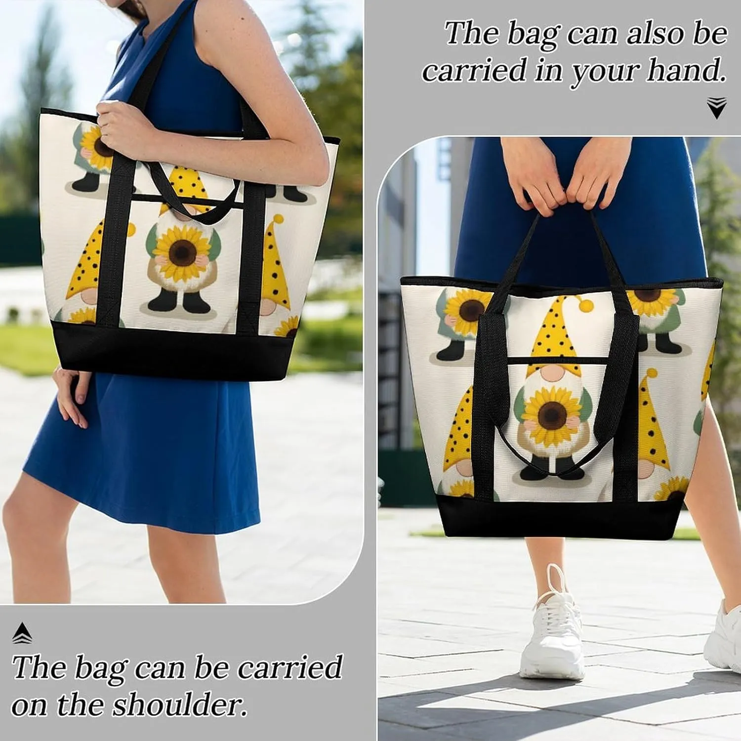 Women's Oversized Thermal Tote Bag Insulated One Shoulder Shopping Carrier