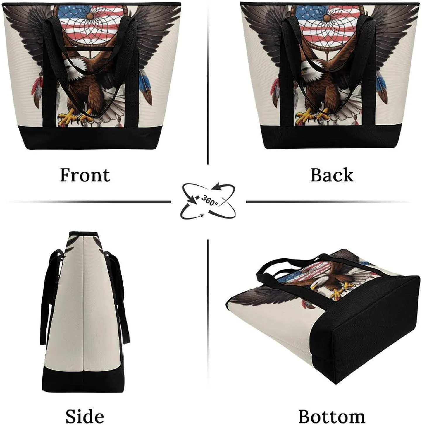 Women's Oversized Thermal Tote Bag Insulated One Shoulder Shopping Carrier