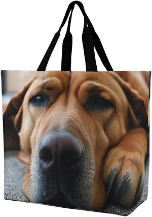 Women's Reusable Grocery Shopping Bag, Portable Shoulder Bag Casual Large Tote Bags