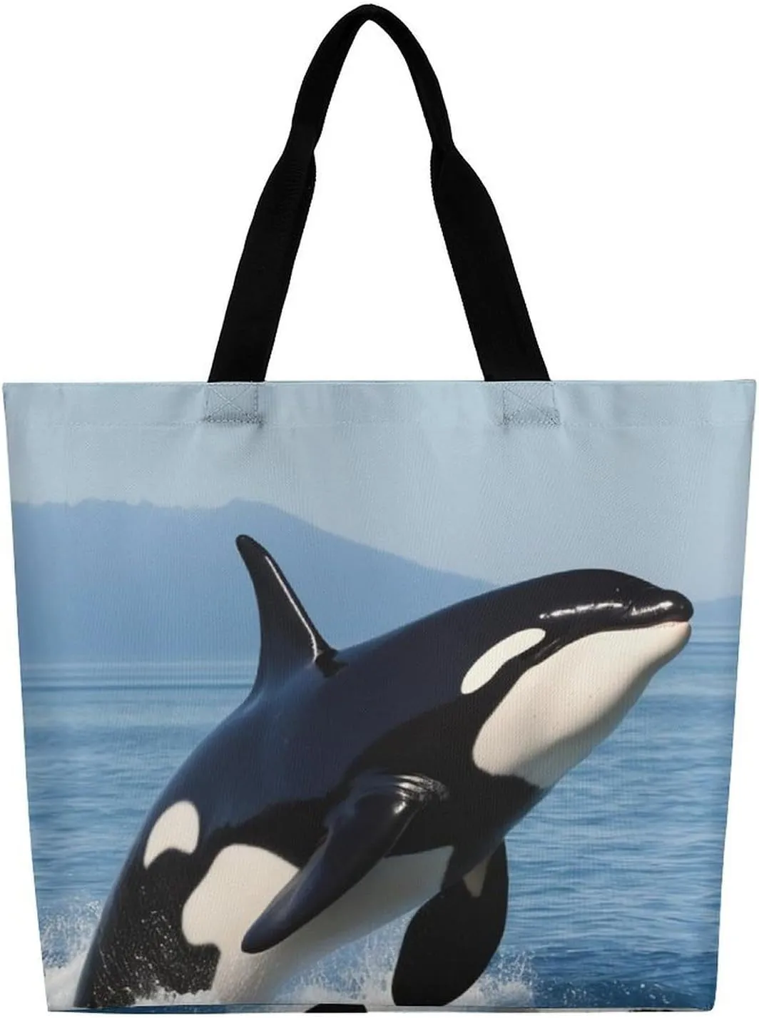 Women's Reusable Tote Bag, Portable Shoulder Handbags Large Capacity Casual Shopping Bags