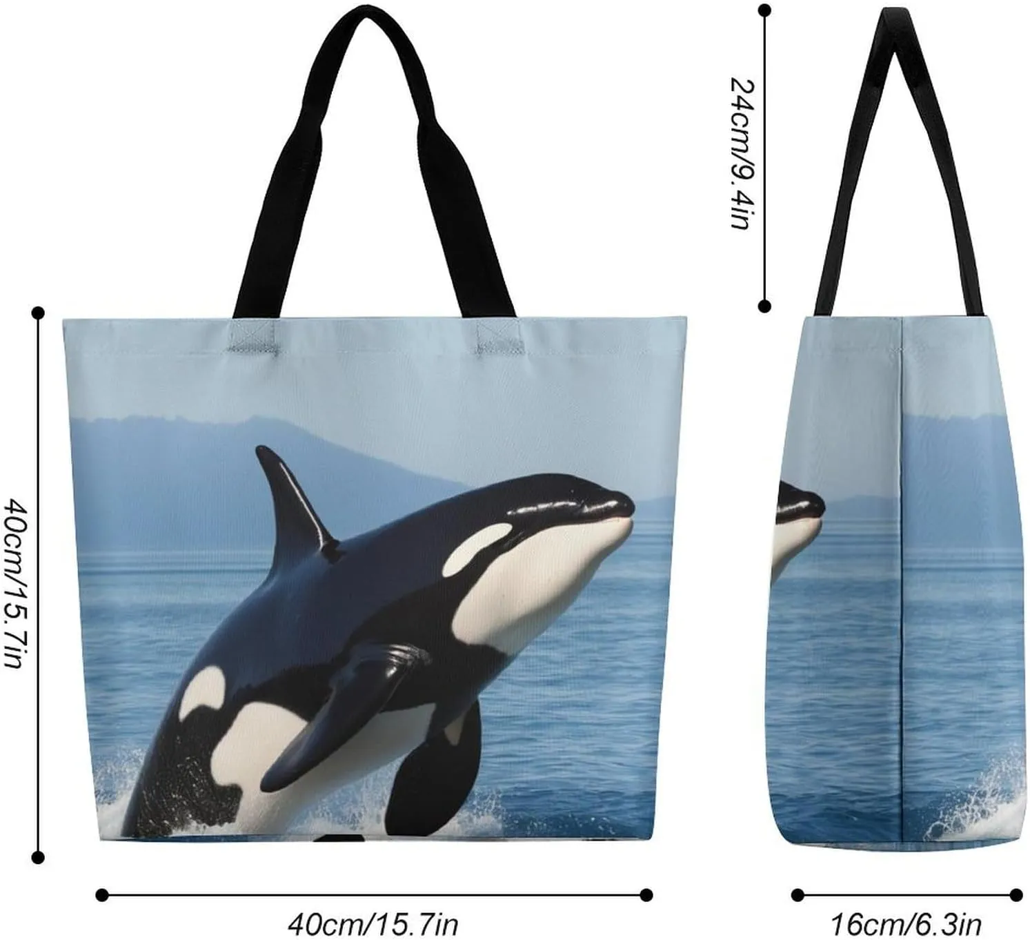 Women's Reusable Tote Bag, Portable Shoulder Handbags Large Capacity Casual Shopping Bags