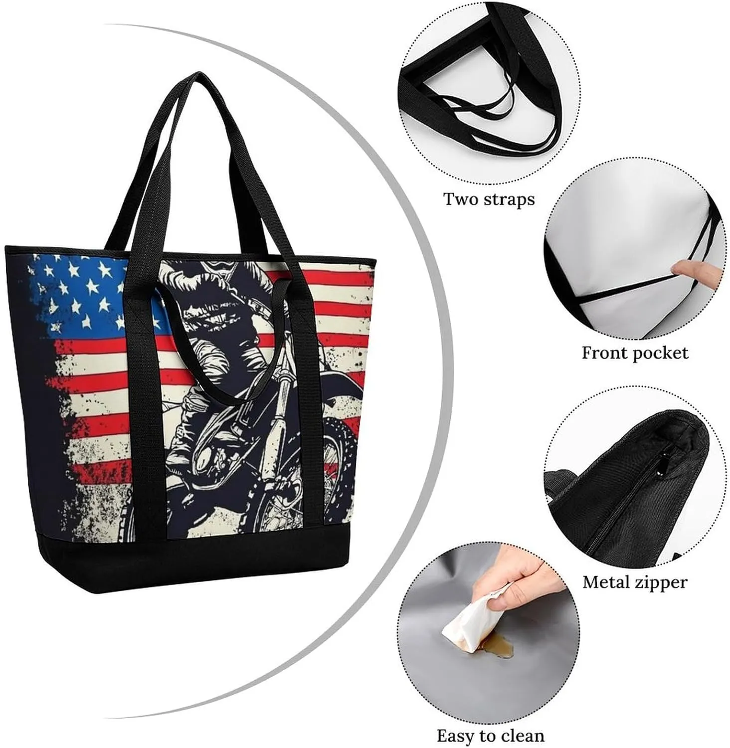 Women's Spacious Thermal Shoulder Bag Stylish Insulated Shopping Tote