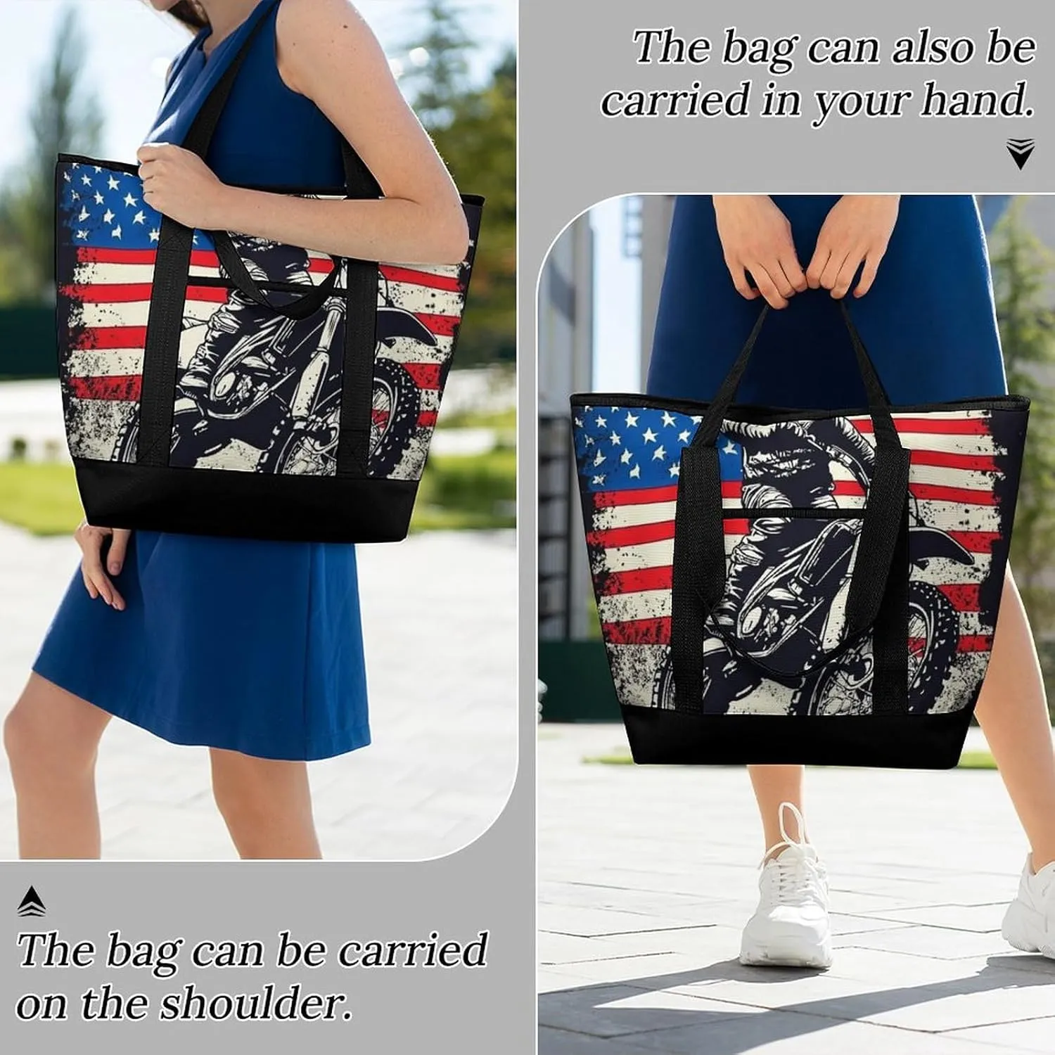 Women's Spacious Thermal Shoulder Bag Stylish Insulated Shopping Tote
