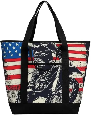 Women's Spacious Thermal Shoulder Bag Stylish Insulated Shopping Tote