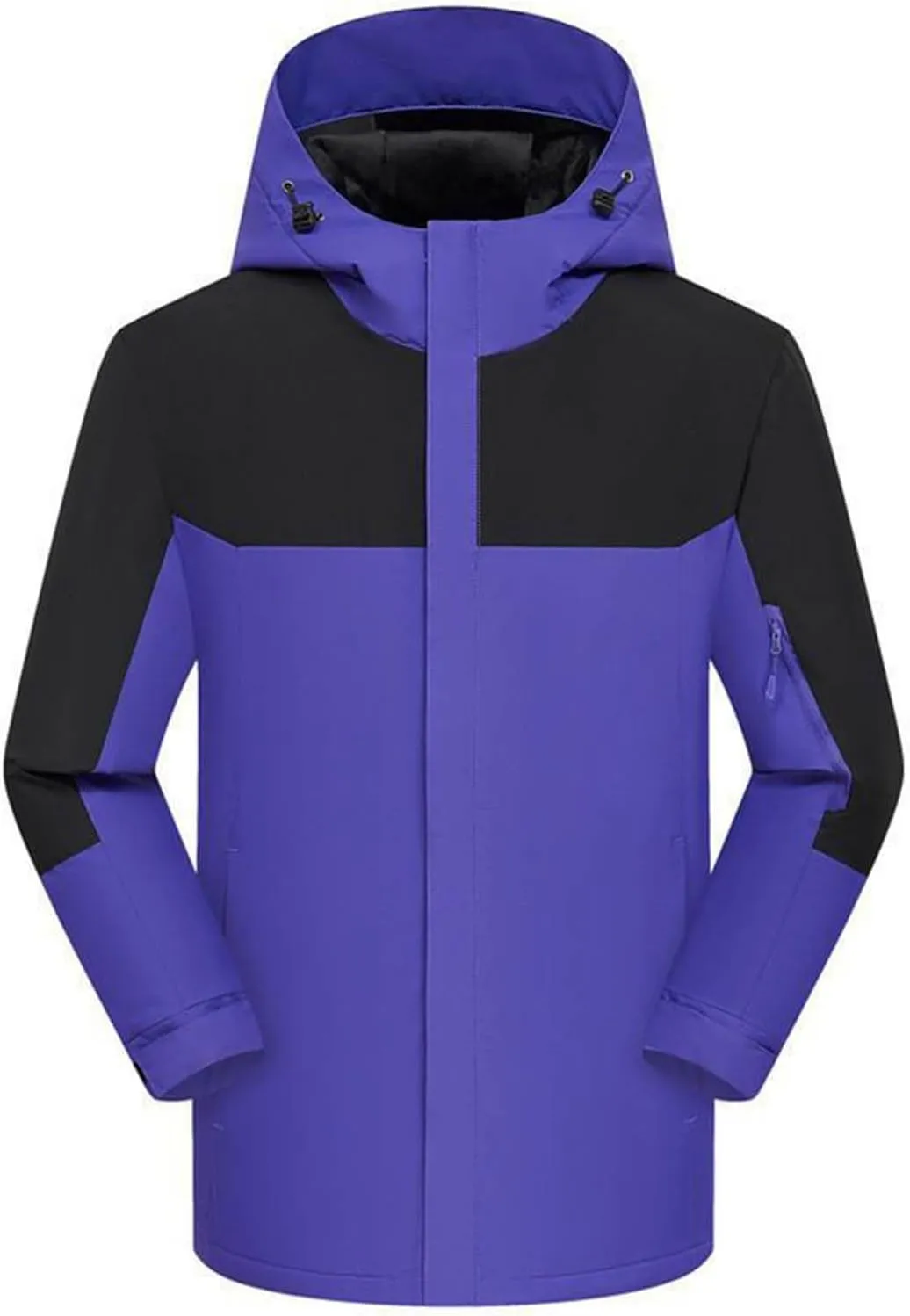Women's Waterproof Ski Jackets Warm Long Sleeve Zip Pocket Hooded Jacket Windproof Hiking Jacket for Women Winter