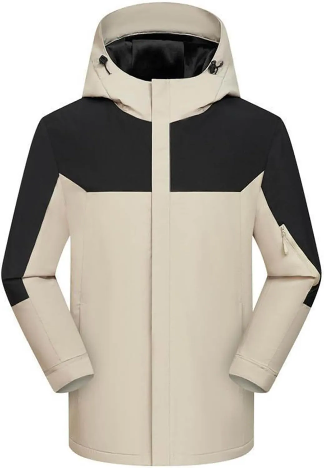 Women's Waterproof Ski Jackets Warm Long Sleeve Zip Pocket Hooded Jacket Windproof Hiking Jacket for Women Winter