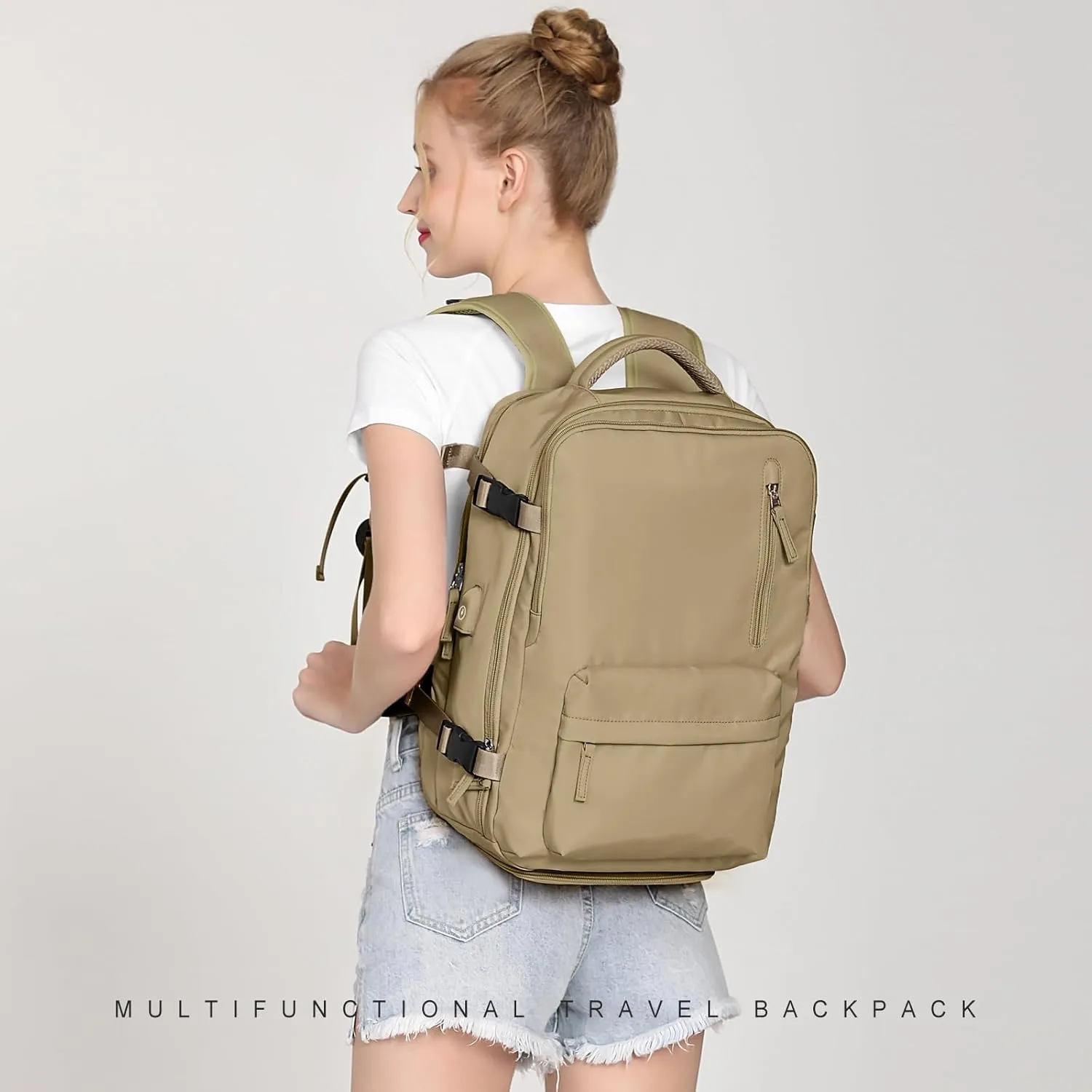 WONHOX Large Travel Backpack Carry on Flight Approved Laptop Work Business Backpack for Women Men Mochila de Viaje