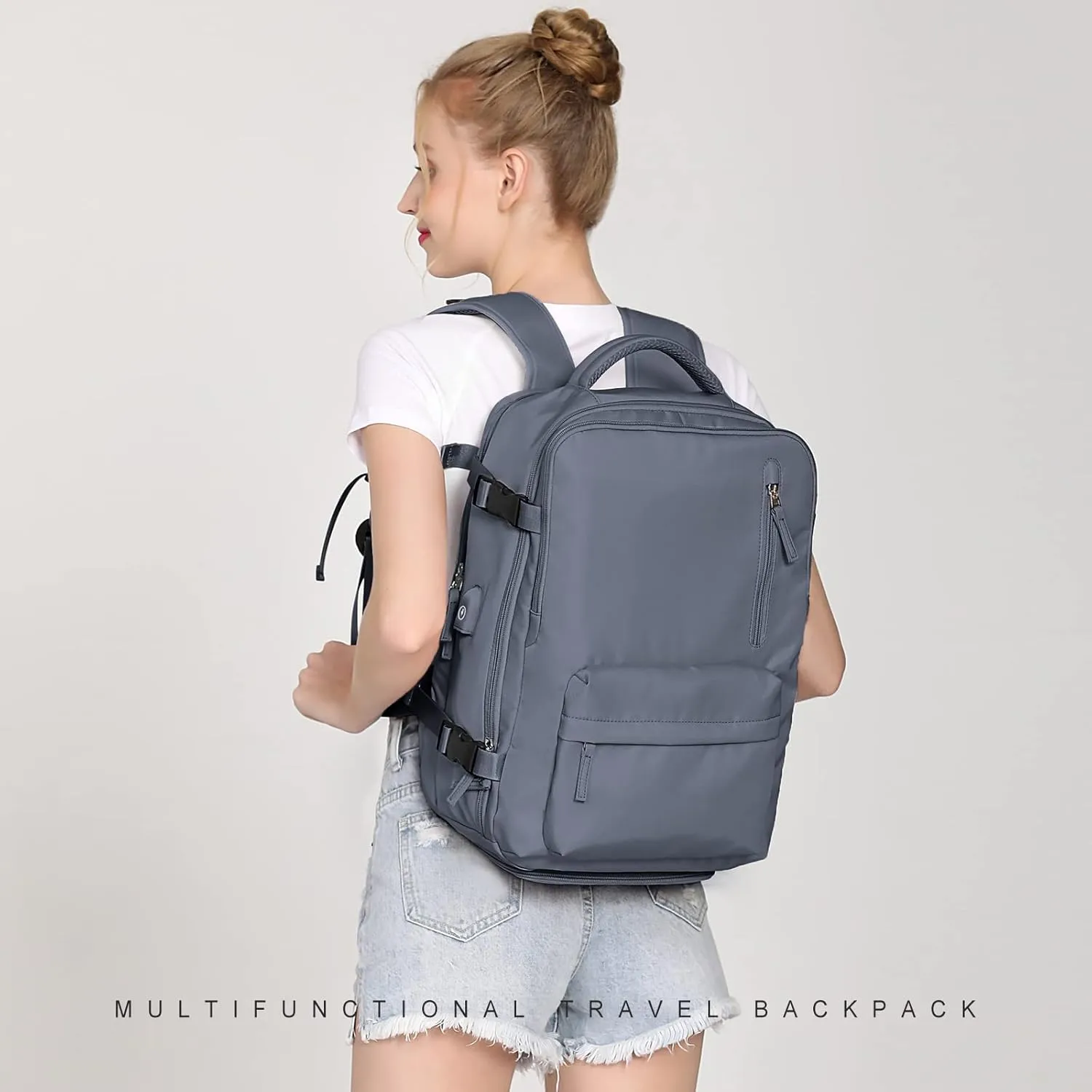 WONHOX Large Travel Backpack Carry on Flight Approved Laptop Work Business Backpack for Women Men Mochila de Viaje