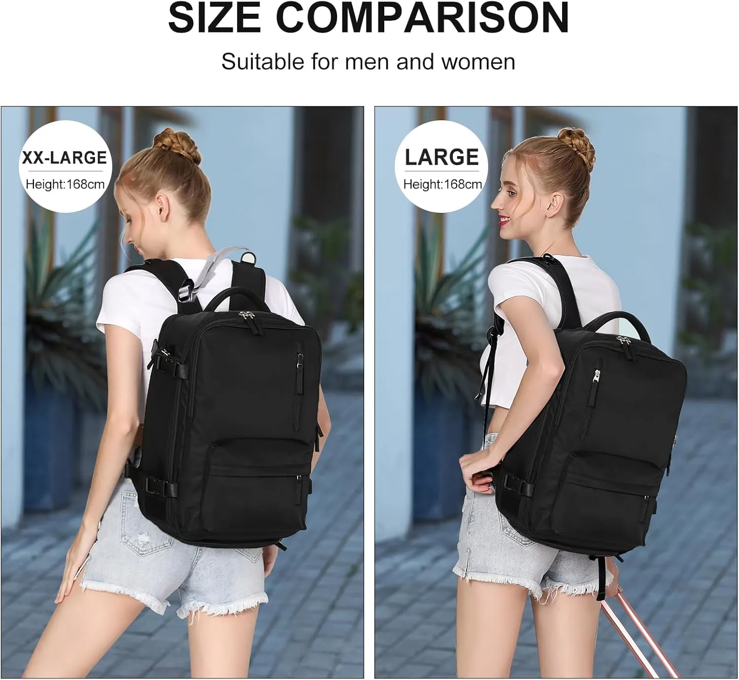 WONHOX Large Travel Backpack Carry on Flight Approved Laptop Work Business Backpack for Women Men Mochila de Viaje