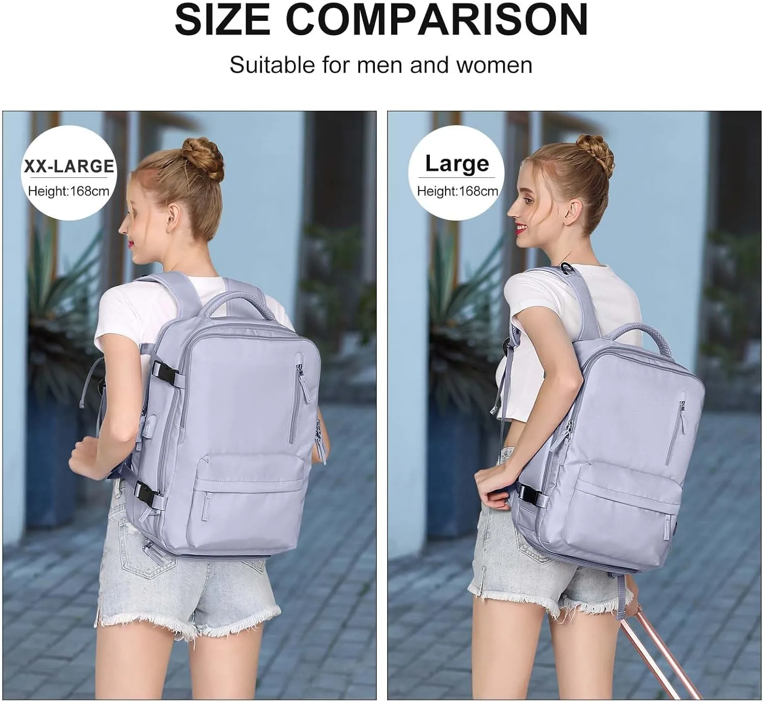 WONHOX Large Travel Backpack Carry on Flight Approved Laptop Work Business Backpack for Women Men Mochila de Viaje