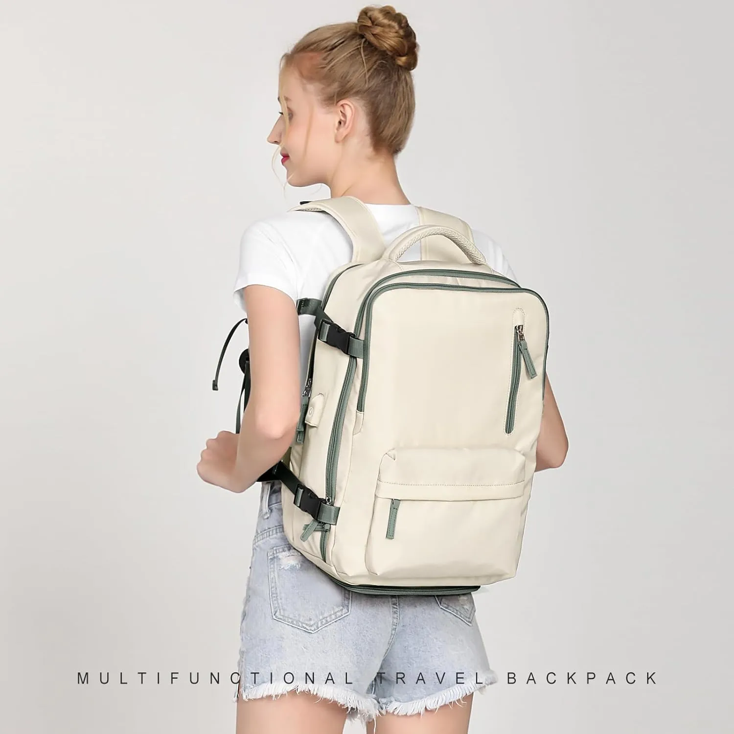 WONHOX Large Travel Backpack Carry on Flight Approved Laptop Work Business Backpack for Women Men Mochila de Viaje