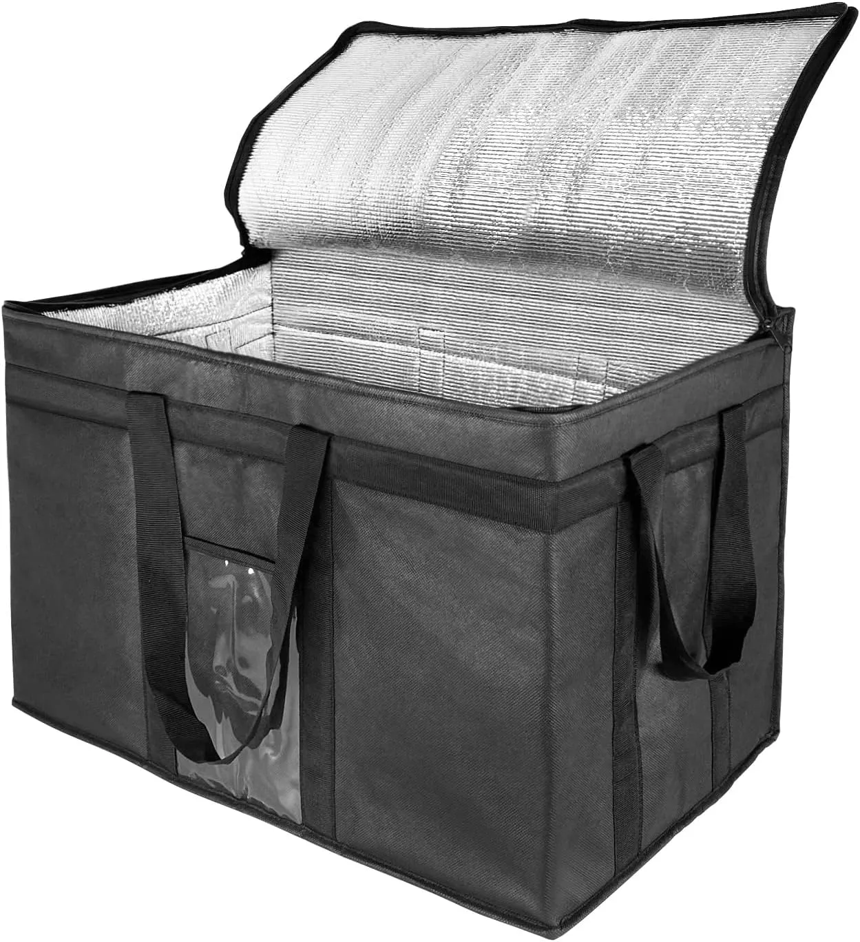 XXL-Larger Insulated Cooler Bags with Zipper Closure,Reusable Grocery Shopping Bags Keep Food Hot or Cold,Collapsible lunch bag,Grocery Transport,23"W x 15"H x 14"D