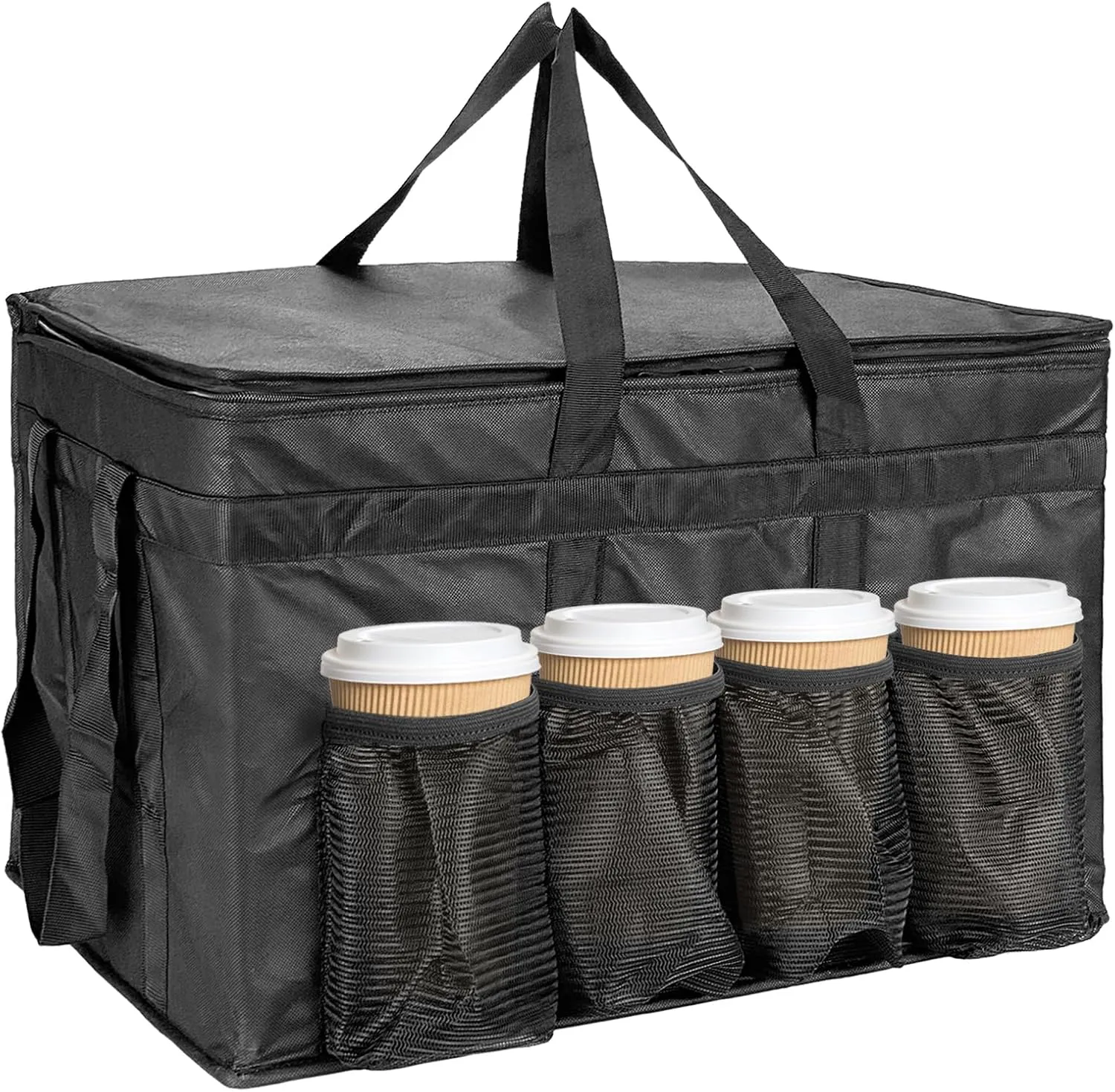 XXX-Large Insulated Collapsible Cooler Bags with Zipper Closure,Reusable Grocery Shopping Bags Keep Food Hot or Cold
