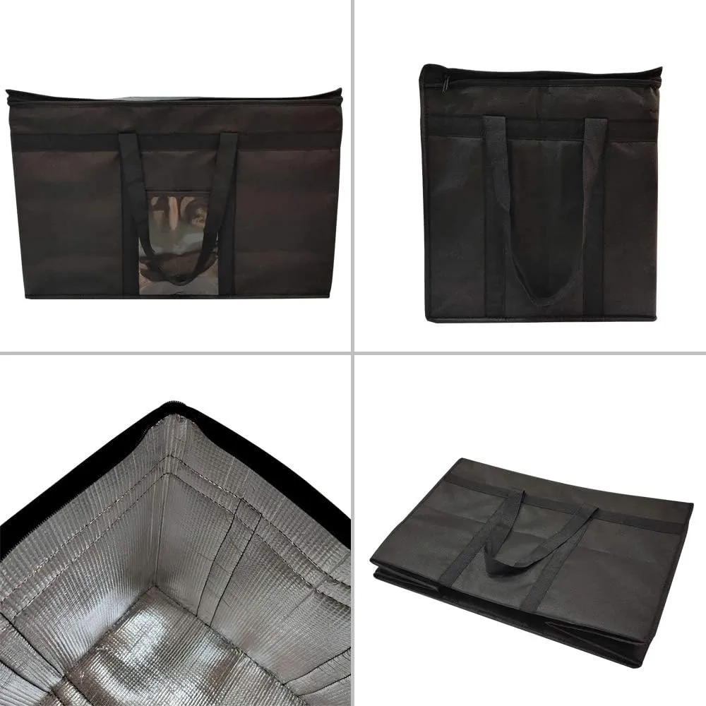 XXX-Large Insulated Collapsible Cooler Bags with Zipper Closure,Reusable Grocery Shopping Bags Keep Food Hot or Cold