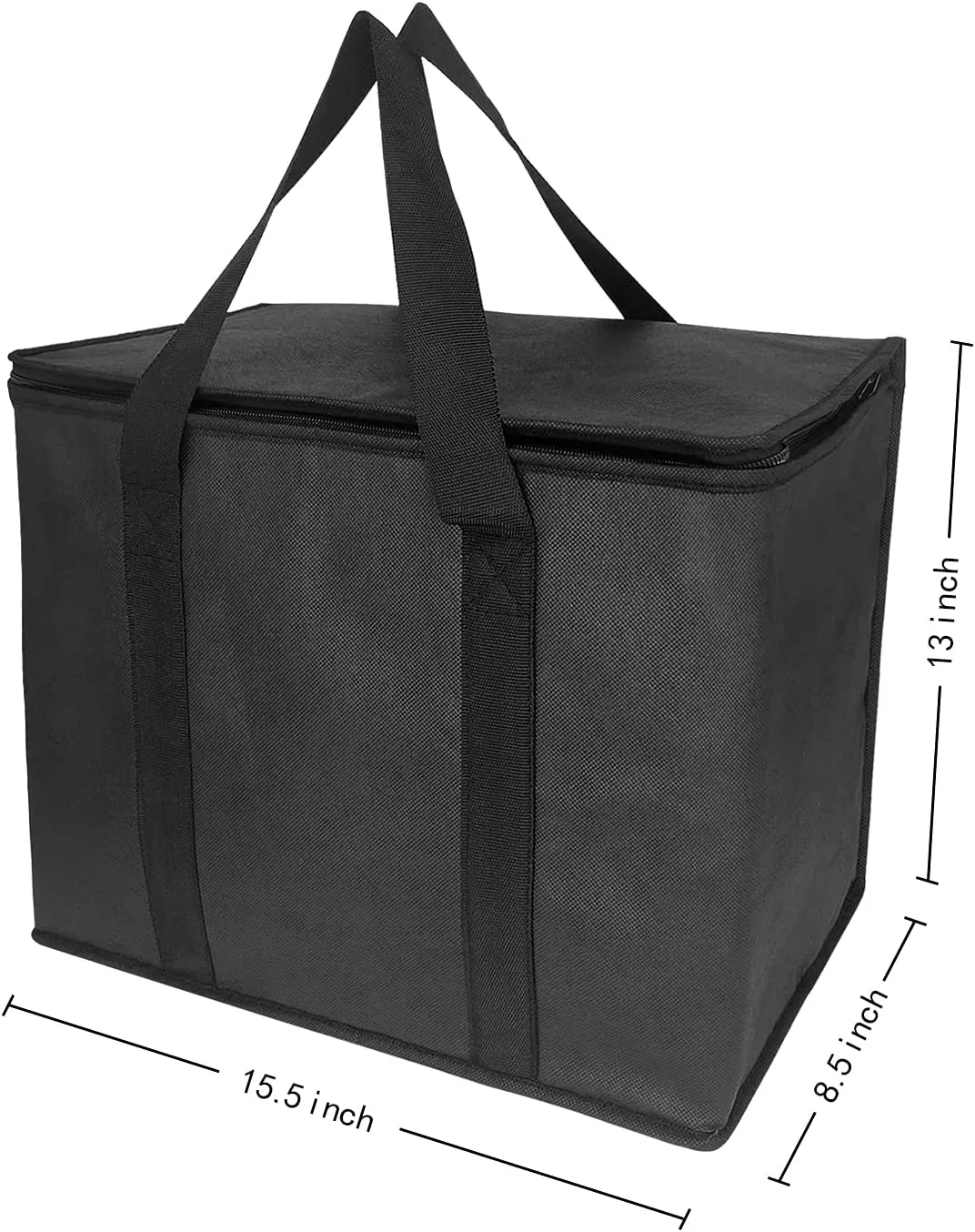 Yalin Set of 2 Large Insulated Collapsible Cooler Bags with Durable Dual Zipper Closure,Reusable Grocery Shopping Bags Keep Food Hot or Cold,Ideal for Instacart,Grocery Transport