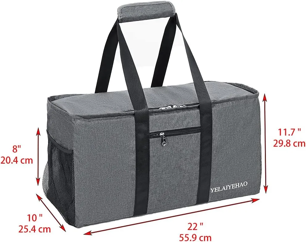 YELAIYEHAO 2 Large Utility Tote Bag, Foldable Collapsible Tote bag