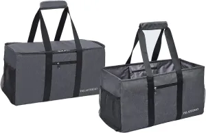 YELAIYEHAO 2 Large Utility Tote Bag, Foldable Collapsible Tote bag