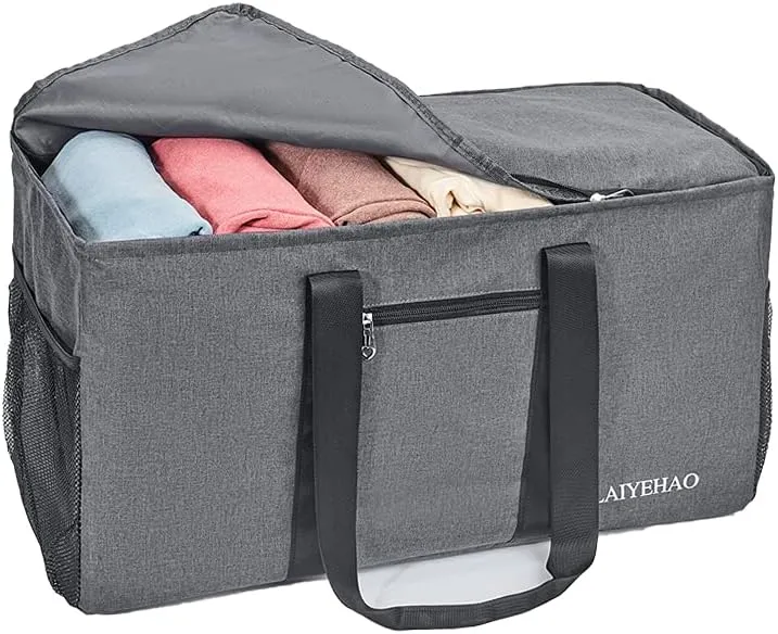 YELAIYEHAO 2 Large Utility Tote Bag, Foldable Collapsible Tote bag