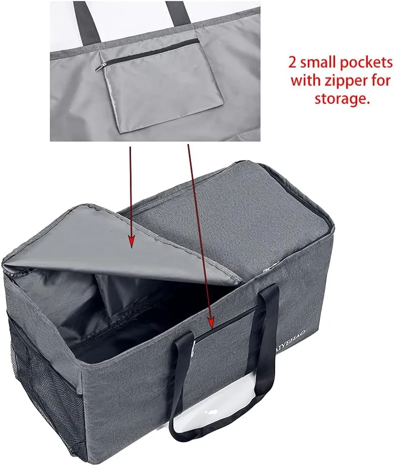 YELAIYEHAO 2 Large Utility Tote Bag, Foldable Collapsible Tote bag