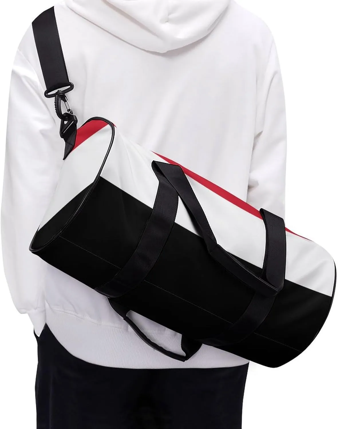 Yemen Flag Large Gym Duffel Bag Dry Wet Separation for Men Women Travel Workout