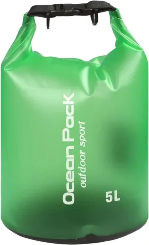 YOUGLE 5L Beach Essentials Dry Bag Waterproof Women Men Roll Top Waterproof Backpack Sack Keeps Gear Dry for Kayaking Rafting Boating Swimming Camping Hiking Beach Fishing (Green)