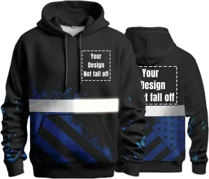 YOWESHOP High Visibility Reflective Safety Hoodie Customize Logo Protective Workwear Team Uniform