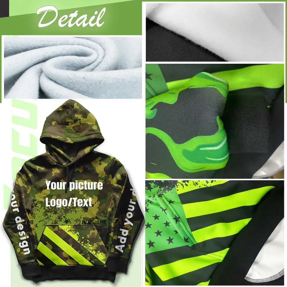 YOWESHOP High Visibility Reflective Safety Hoodie Customize Logo Protective Workwear Team Uniform