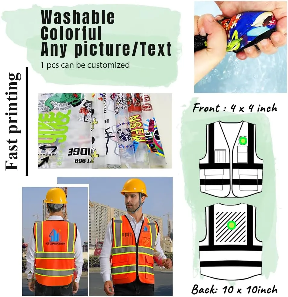 YOWESHOP High Visibility Reflective Safety Vest Customize Logo Hi-vis Security Work Vest