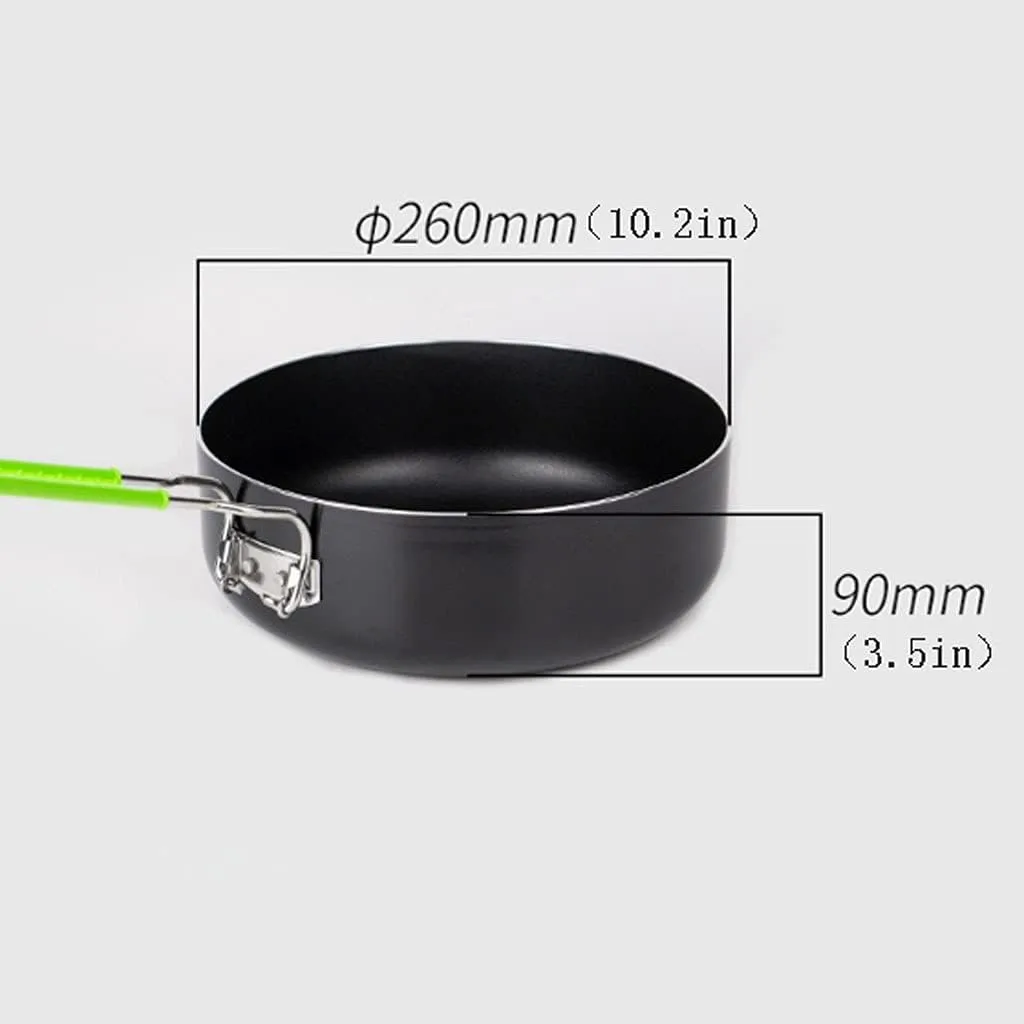 YYDS Outdoor Camping Portable Camping Cookware Lightweight Pan Nonstick Frying Pan Camp Accessories Equipment Camping Wok Camping Cooker Adventures Picnics (Size : Pan)
