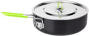 YYDS Outdoor Camping Portable Camping Cookware Lightweight Pan Nonstick Frying Pan Camp Accessories Equipment Camping Wok Camping Cooker Adventures Picnics (Size : Pan)