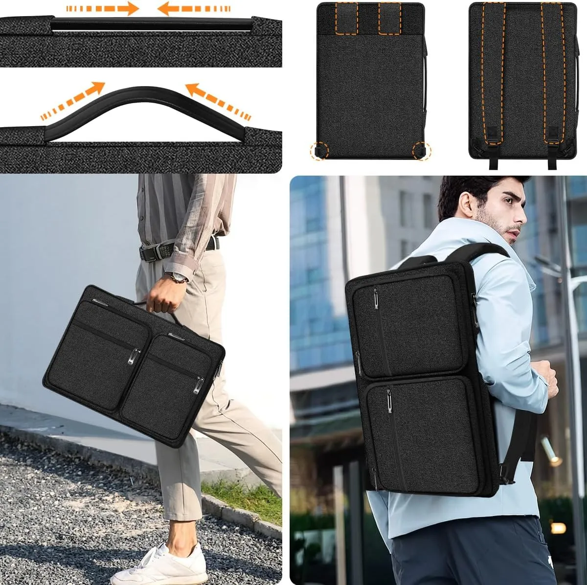 ZINZ Laptop Case 15 15.6 16 inches Sleeve Slim Briefcase Spill-Resistant Handbag for Most Popular 15" 15.6" 16" Notebooks，B01K01